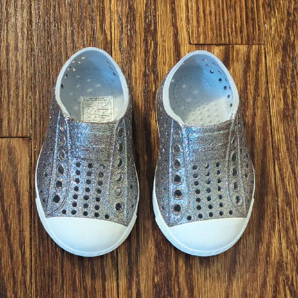 Native Silver Glitter Shoes